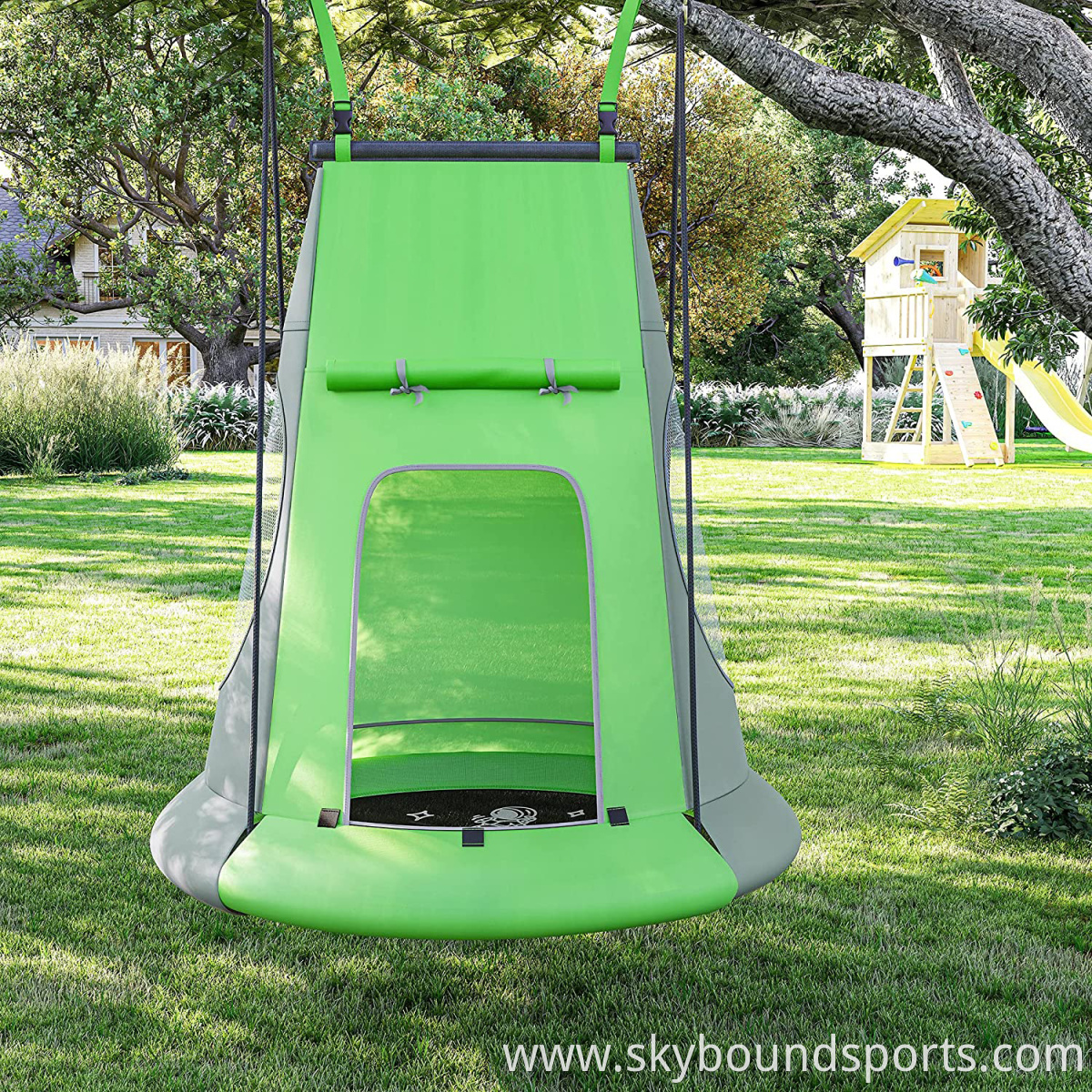 Kids Hanging Tree Swing with Tent for Indoor Outdoor Use